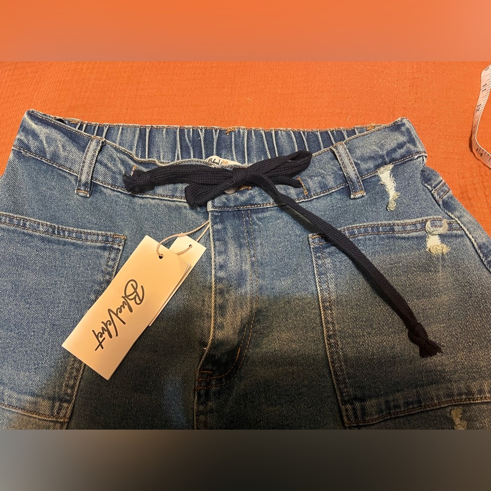 Blue Velvet Barrel Jeans - Picture 3 of 5